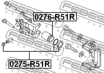 Поршень суппорта 0276R51R FEBEST 0276R51R