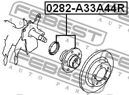 Ступица 0282A33A44R FEBEST 0282A33A44R