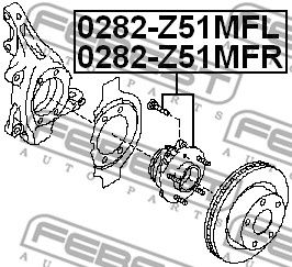 Ступица 0282Z51MFL FEBEST 0282Z51MFL