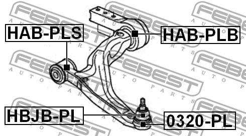 Опора шаровая 0320PL FEBEST 0320PL