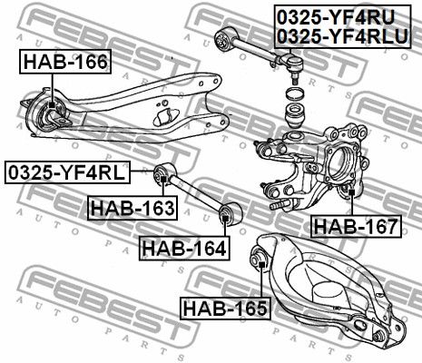 Рычаг 0325YF4RL FEBEST 0325YF4RL