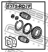 Ремкомплект суппорта 0375RD7F FEBEST 0375RD7F