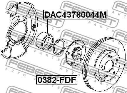 Ступица 0382FDF FEBEST 0382FDF