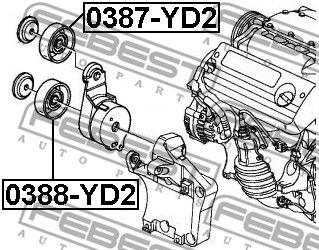 Ролик обводной 0388YD2 FEBEST 0388YD2