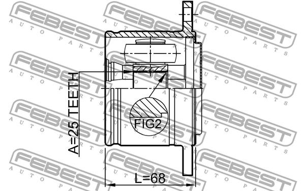 ШРУС 0411V43RH FEBEST 0411V43RH