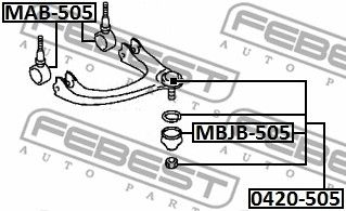 Опора шаровая 0420505 FEBEST 0420505