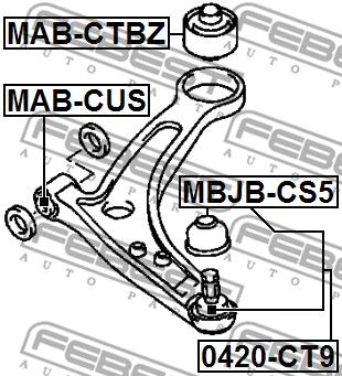 Опора шаровая 0420CT9 FEBEST 0420CT9