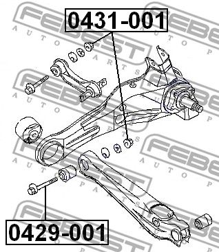 Болт 0429001 FEBEST 0429001