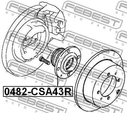 Ступица 0482CSA43R FEBEST 0482CSA43R