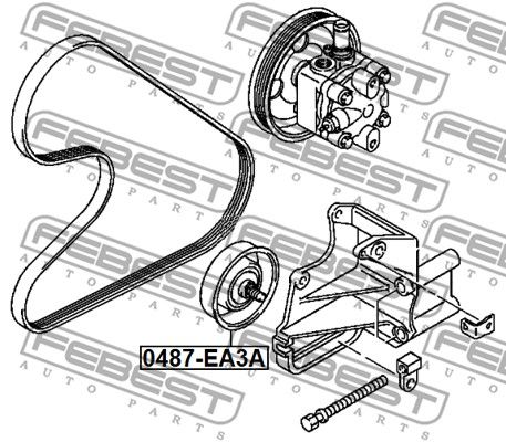 Ролик натяжной 0487EA3A FEBEST 0487EA3A