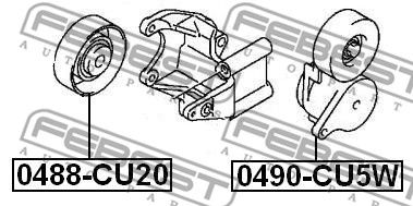 Ролик обводной 0488CU20 FEBEST 0488CU20