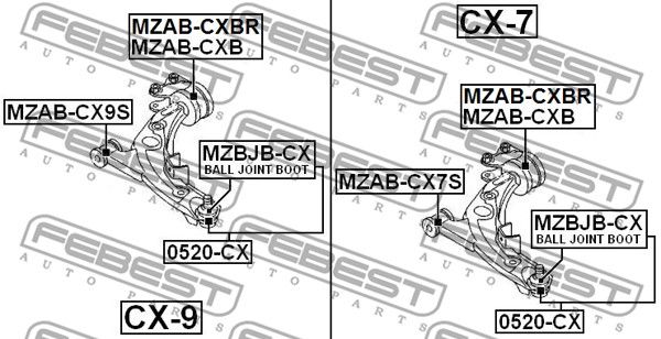 Опора шаровая 0520CX FEBEST 0520CX