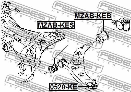 Опора шаровая 0520KE FEBEST 0520KE