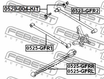 Рычаг 0525GFR1 FEBEST 0525GFR1