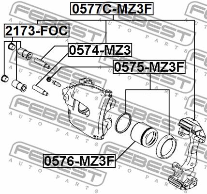 Ремкомплект 0575MZ3F FEBEST 0575MZ3F
