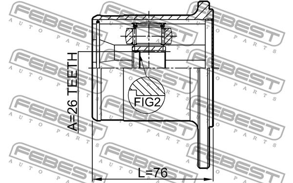 ШРУС внутренний 0711SX4R FEBEST 0711SX4R