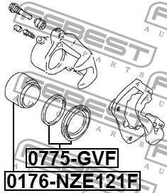 Ремкомплект суппорта 0775GVF FEBEST 0775GVF