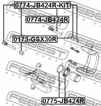 Ремкомплект суппорта 0775JB424R FEBEST 0775JB424R