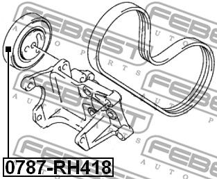 Ролик натяжной 0787RH418 FEBEST 0787RH418