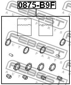 Ремкомплект 0875B9F FEBEST 0875B9F