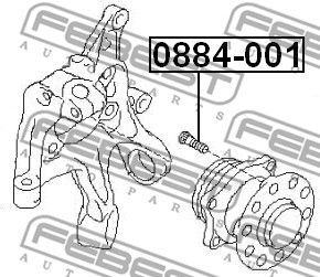 Шпилька колесная 0884001 FEBEST 0884001