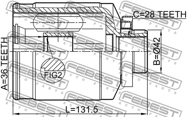 ШРУС внутренний 1211IX55RH FEBEST 1211IX55RH