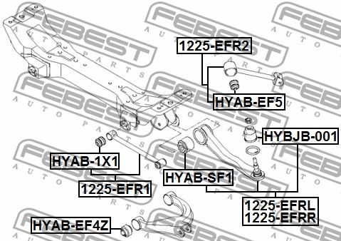 Тяга 1225EFR1 FEBEST 1225EFR1