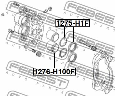 Ремкомплект суппорта 1275H1F FEBEST 1275H1F