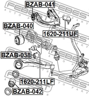 Опора шаровая 1620211LF FEBEST 1620211LF