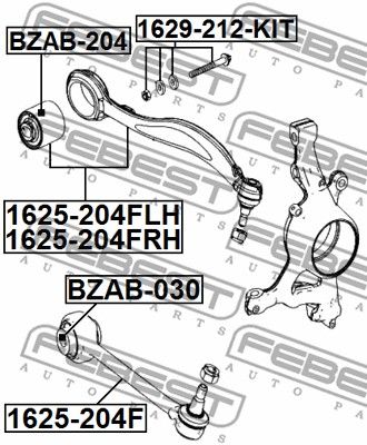 Рычаг 1625204F FEBEST 1625204F
