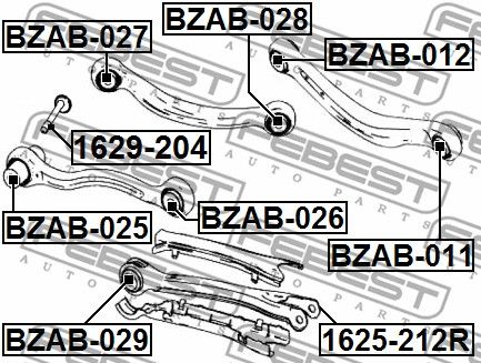 Рычаг 1625212R FEBEST 1625212R