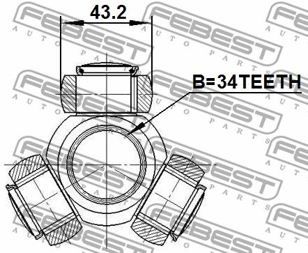 Трипоид 1716A4 FEBEST 1716A4