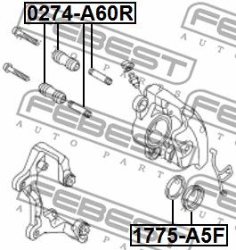 Ремкомплект суппорта 1775A5F FEBEST 1775A5F