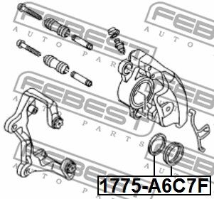 Ремкомплект суппорта 1775A6C7F FEBEST 1775A6C7F
