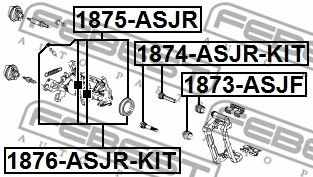 Поршень суппорта 1876ASJRKIT FEBEST 1876ASJRKIT