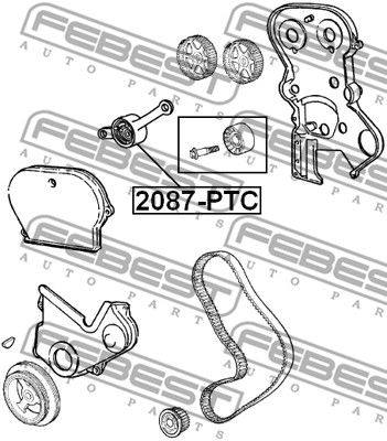 Натяжитель ремня 2087PTC FEBEST 2087PTC