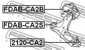 Опора шаровая 2120CA2 FEBEST 2120CA2