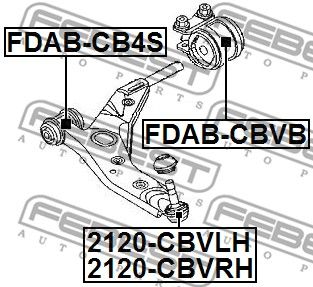 Опора шаровая левая 2120CBVLH FEBEST 2120CBVLH