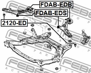 Опора шаровая 2120ED FEBEST 2120ED