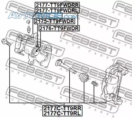 Скоба 2177CTT9RR FEBEST 2177CTT9RR