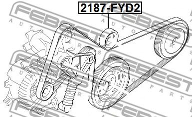 Ролик натяжной 2187FYD2 FEBEST 2187FYD2
