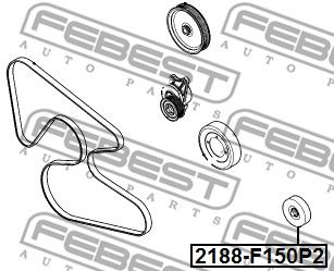 Ролик обводной 2188F150P2 FEBEST 2188F150P2