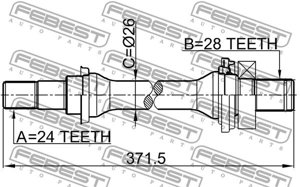 Полуось 2212SPAAT FEBEST 2212SPAAT