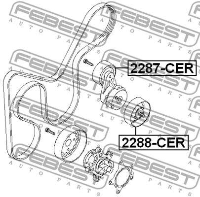 Ролик обводной 2288CER FEBEST 2288CER