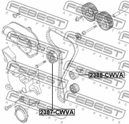 Ролик ГРМ 2388CWVA FEBEST 2388CWVA