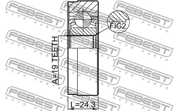 ШРУС 2711XC60SHA FEBEST 2711XC60SHA