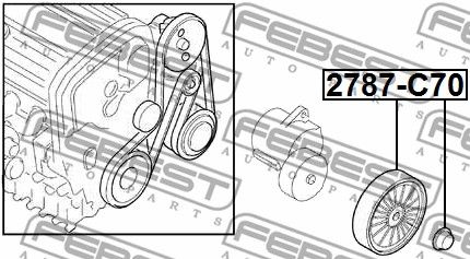 Ролик натяжной 2787C70 FEBEST 2787C70