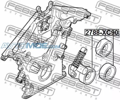 Ролик обводной 2788XC90 FEBEST 2788XC90