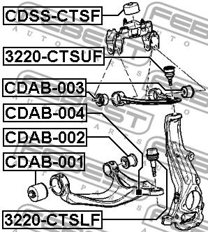 Опора шаровая 3220CTSLF FEBEST 3220CTSLF