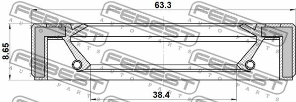 Сальник 95GAS40630909C FEBEST 95GAS40630909C